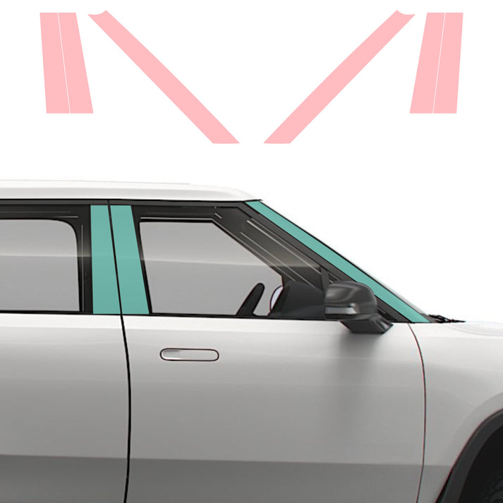 Pillars Clear Protection Film (PPF) for Rivian R1T/R1S