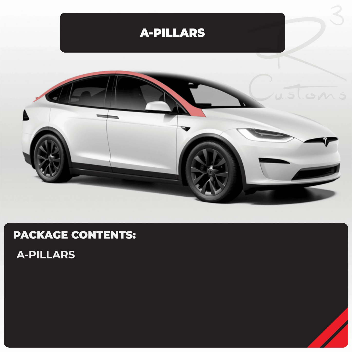 Tesla  A-Pillar Set Individual Paint Protection Film