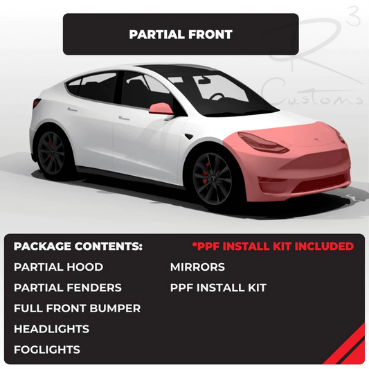 Tesla Model Y Partial Front End Paint Protection Film