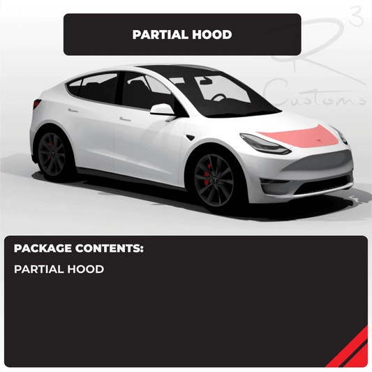 Tesla Partial Hood Individual Paint Protection Pattern